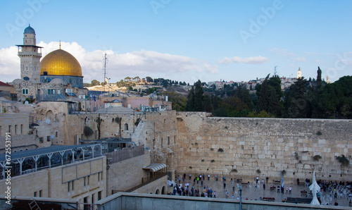 Jerusalem's Dome of the Rock and the Western Wall