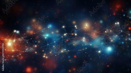 Dealing with particles. Particle physics, quantum physics abstract background photo