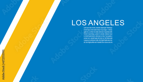 Template for presentation or infographics with Los Angeles Chargers American football team uniform colors lines