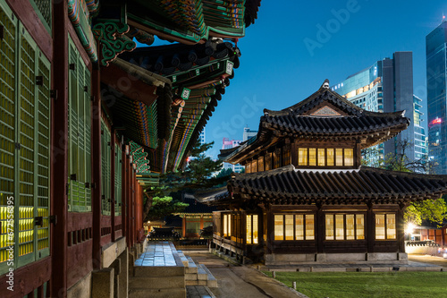 Seoul  South Korea - Oct.15.2023  The paper window of Deoksugung palace