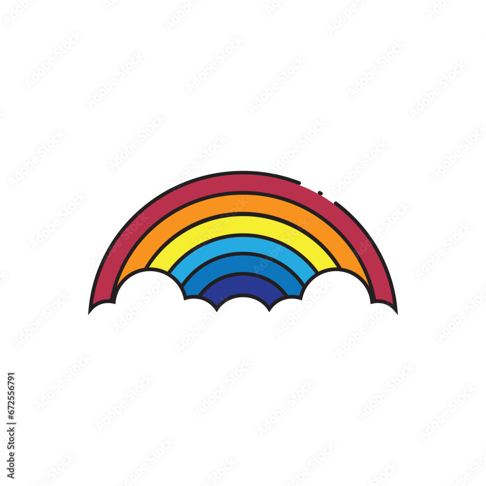 rainbow icon vector