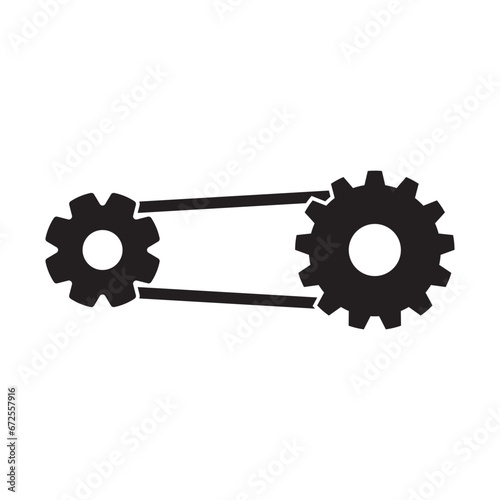 engine belt icon vector