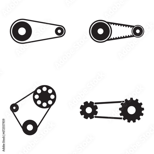 engine belt icon vector