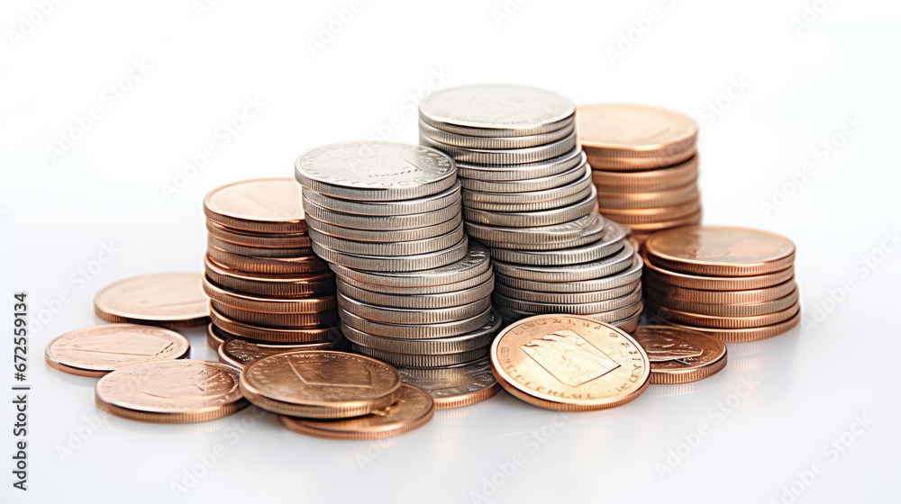 A Pile Of Coins A Photo Istockphoto On White Background , Background Image, Hd A Pile Of Coins A Photo Istockphoto On White Background , Background Image, Hd