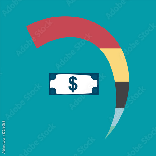 Investment asset allocation and balancing concept Businessman investors make pie charts to balance their portfolios to suit risk and return.