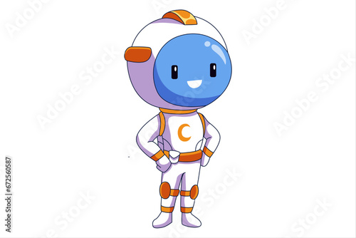 Cute Astronaut Cartoon Character Design