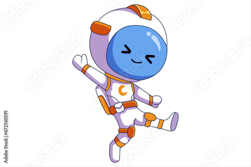 Cute Astronaut Cartoon Character Design