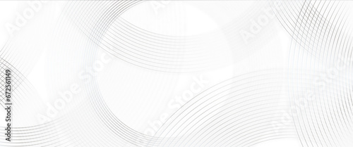 Wallpaper Mural Vector abstract white transparent background with white circle rings, digital future technology concept. Torontodigital.ca