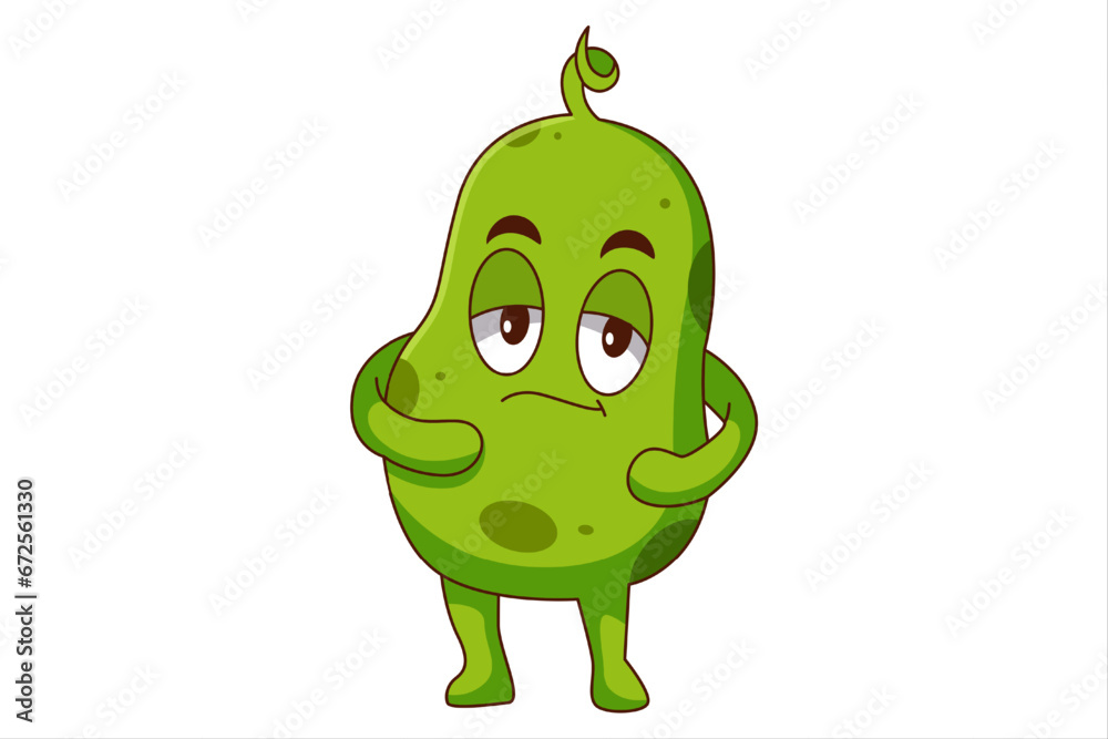Cute Chayote Cartoon Character Design Cute Chayote Cartoon Character Design