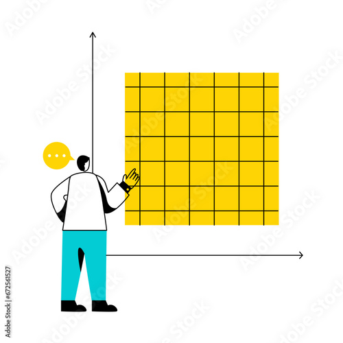 Contingency table of business concept illustrations