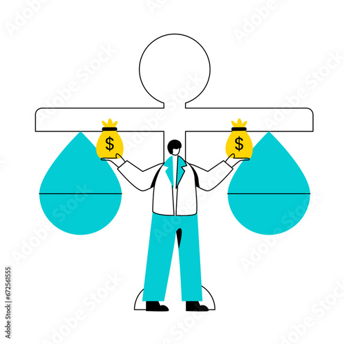 Solvency ratio of business concept illustrations