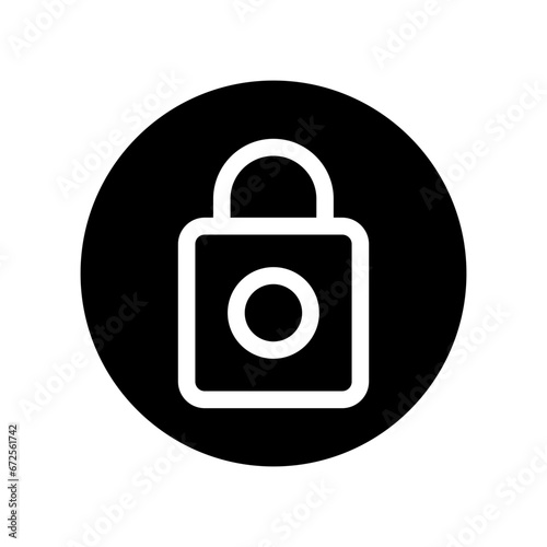 Lock Circle Glyph Icon