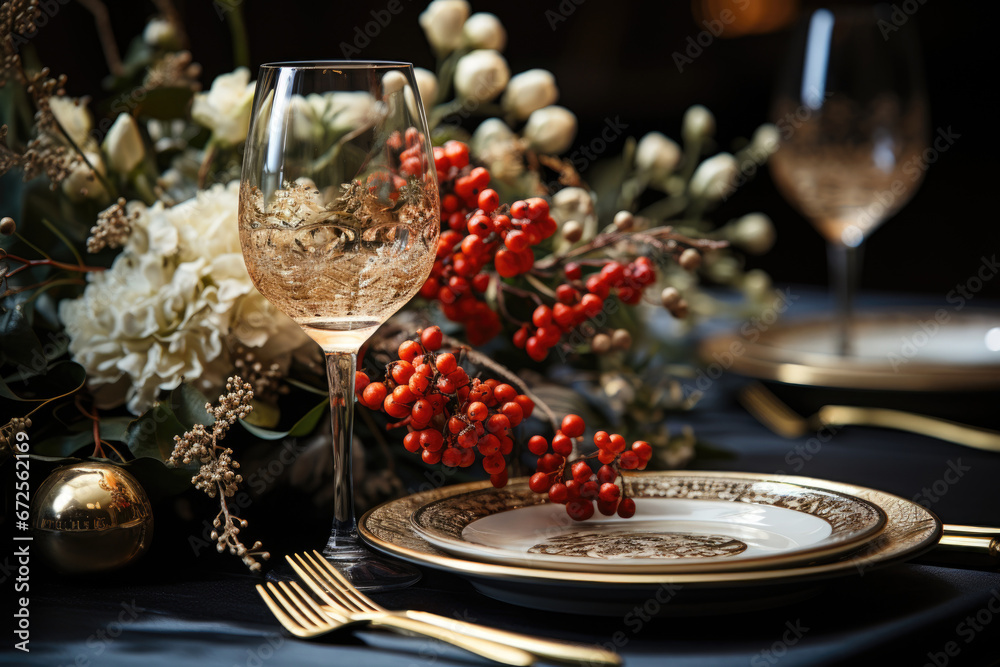 christmas table setting