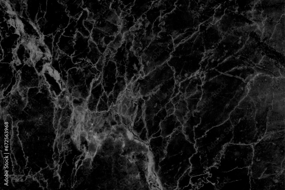 Black marble natural pattern for background, abstract black and white