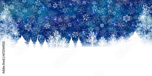 クリスマス　雪　冬　風景　背景