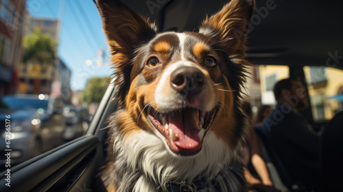 Portrait Of Funny Dog In The Car Window During Car, Background Image, Hd © ACE STEEL D