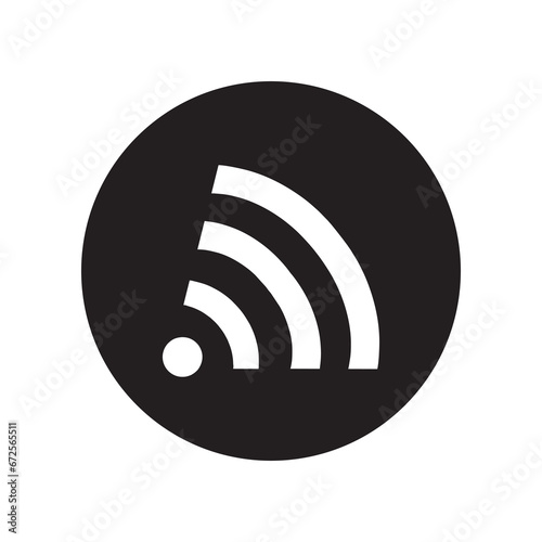 Wi Fi icon vector. Wireless internet logo design. Wifi vector icon illustration in circle isolated on white background
