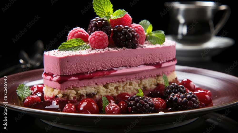 Raspberry Almond Mousse Cake Professional , Background Image, Hd Raspberry Almond Mousse Cake Professional , Background Image, Hd