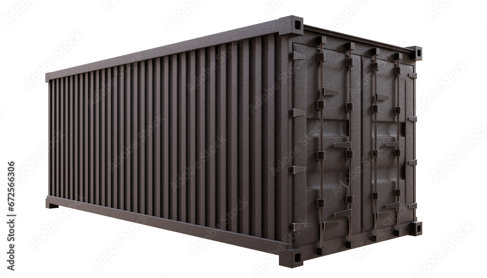 Cargo container isolated on white transparent, PNG Cargo container isolated on white transparent, PNG