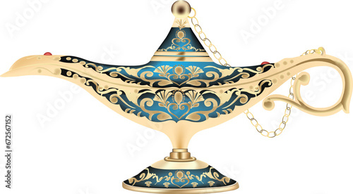 magic lamp isolated on white  background