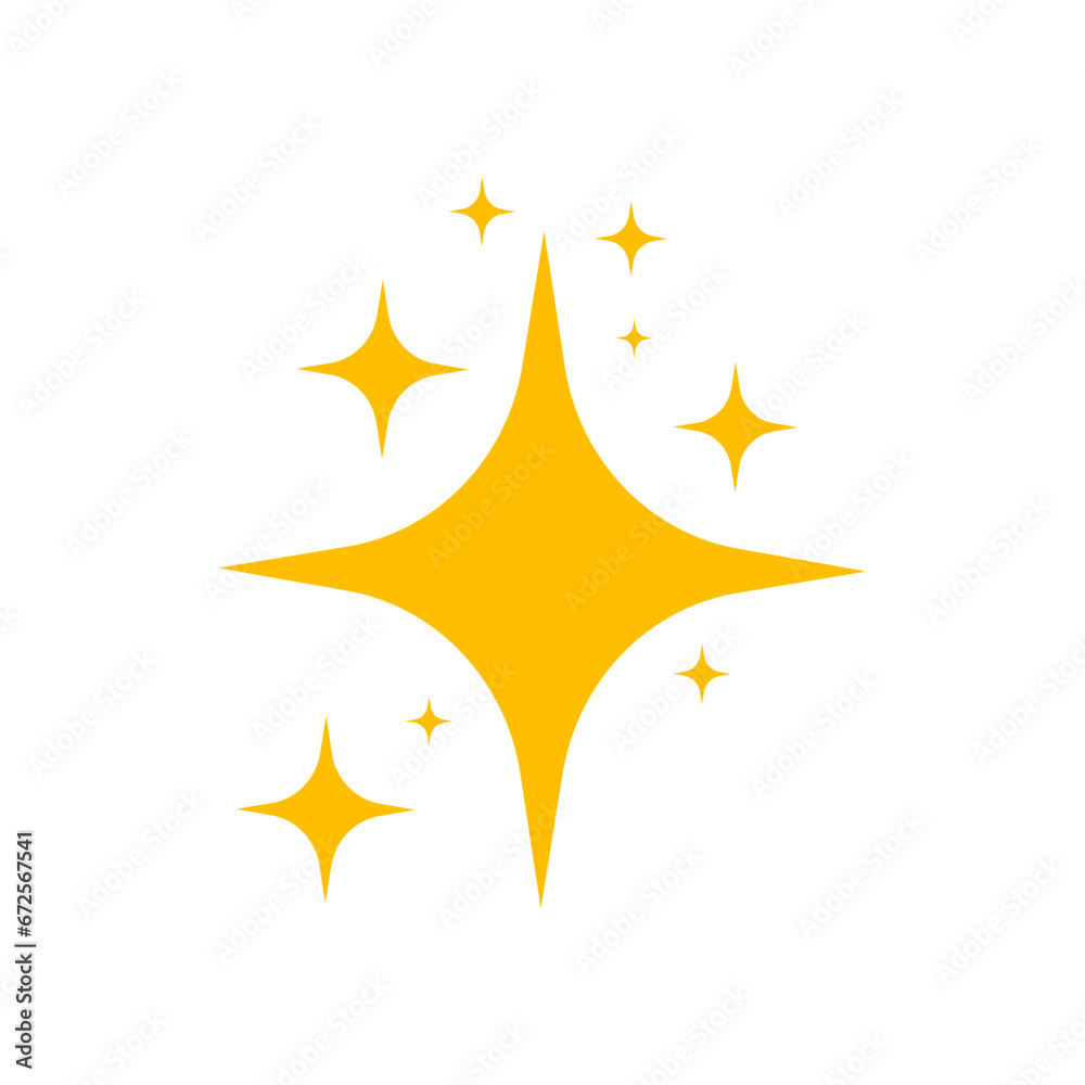 Yellow Stars Icon Element Isolated Vector Illustration