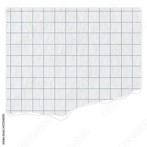 grid paper blue lines Graph ripped message torn paper edge sheet strip page header decoration collage for  message note  page or banner cardboard blank memo 