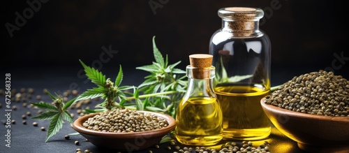 Tincture and seeds made from CBD hemp oil