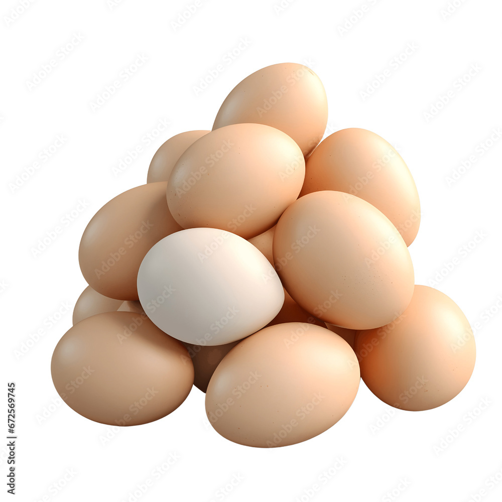 Chicken eggs isolated on transparent background (png) Chicken eggs isolated on transparent background (png)