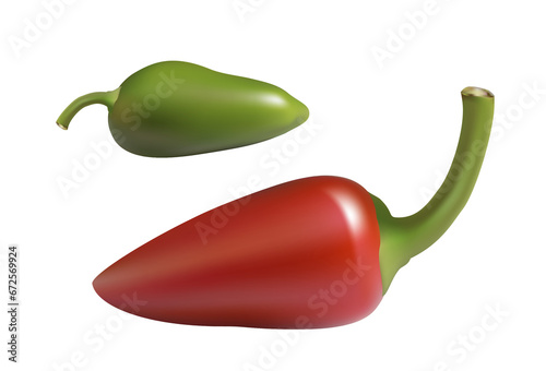 colorful hot chili pepper