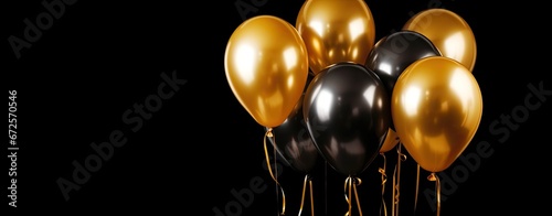 Golden and Black Balloons: Elegance in Celebration Decor