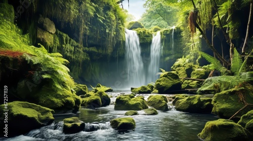 waterfall in the jungle