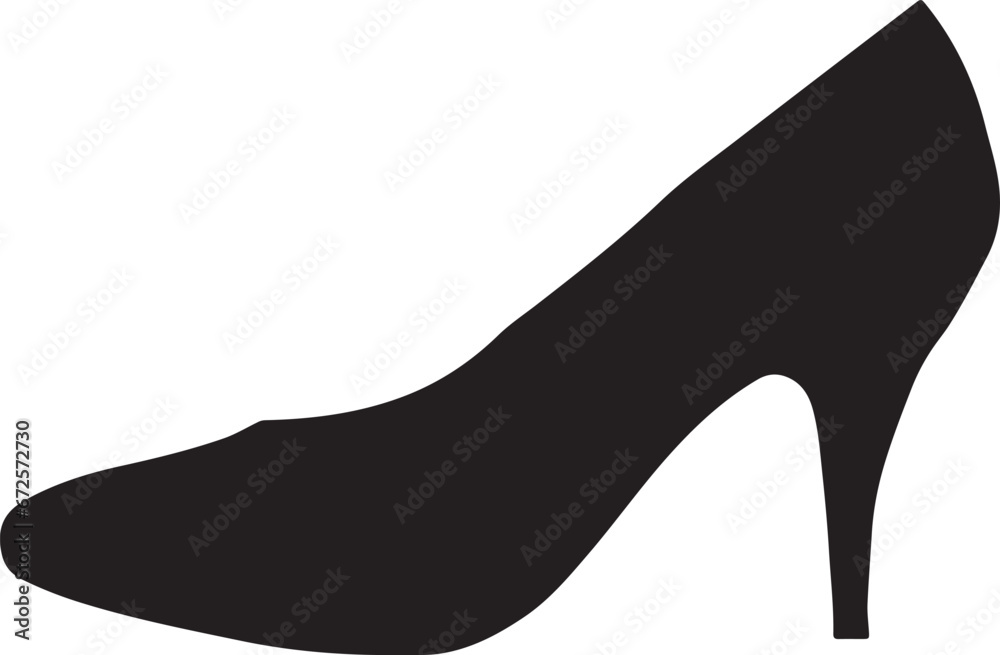 High heel icon vector isolated on white background High heel icon vector isolated on white background