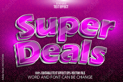 Super Deals Editable Text Effect Flat Gradient Style