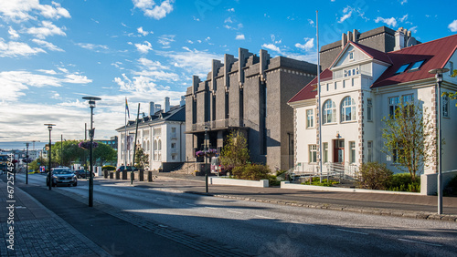 Fototapeta Naklejka Na Ścianę i Meble -  summer sunny day in Reykjavik