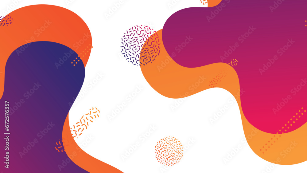 Fototapeta premium Abstract colorful geometric background. Liquid color background design