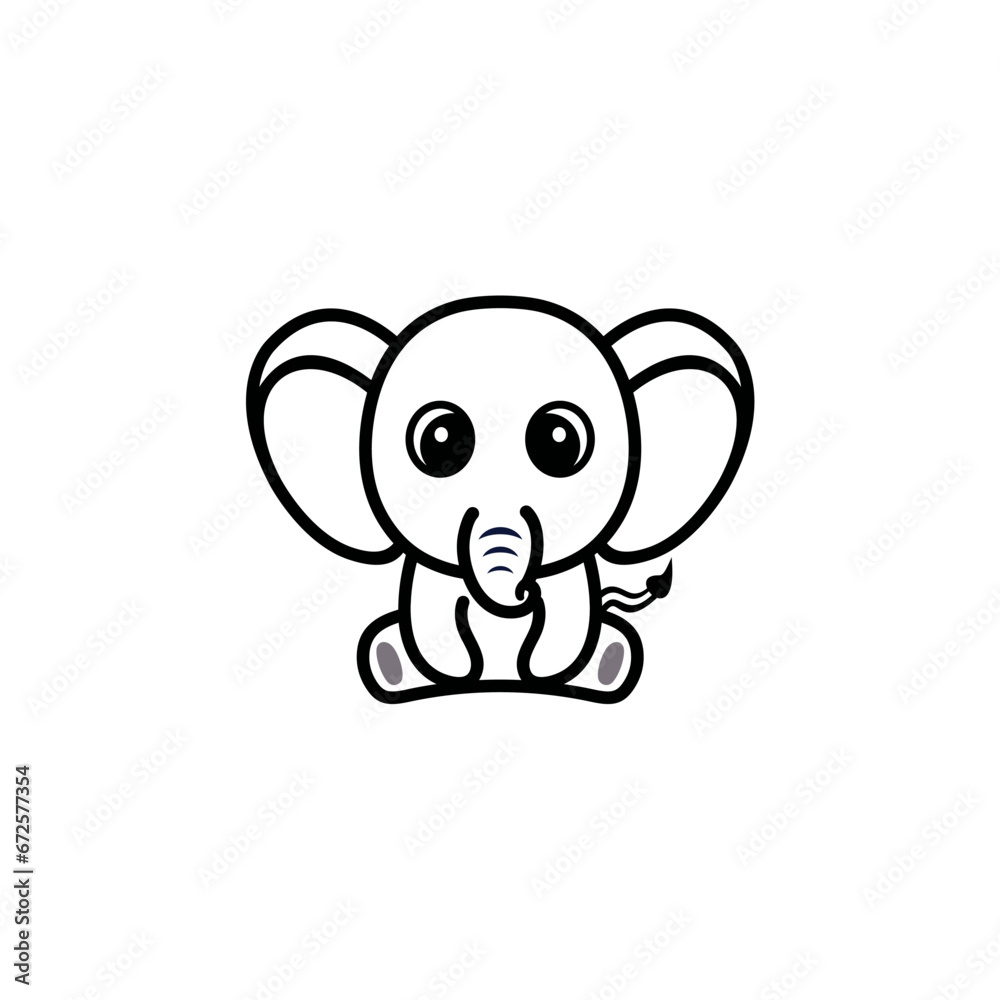 cute elephant coloring set cute elephant coloring set