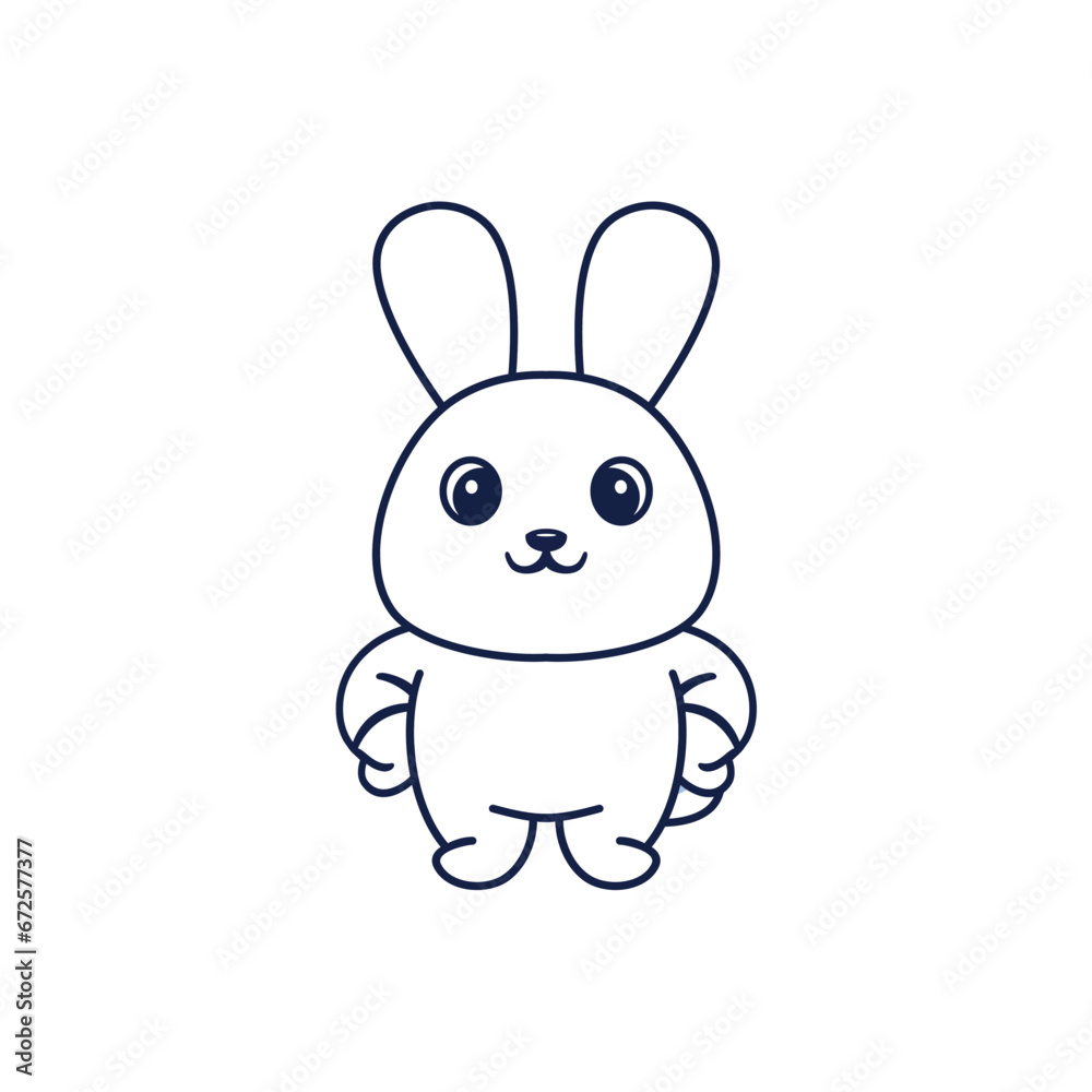 cute rabbit coloring set