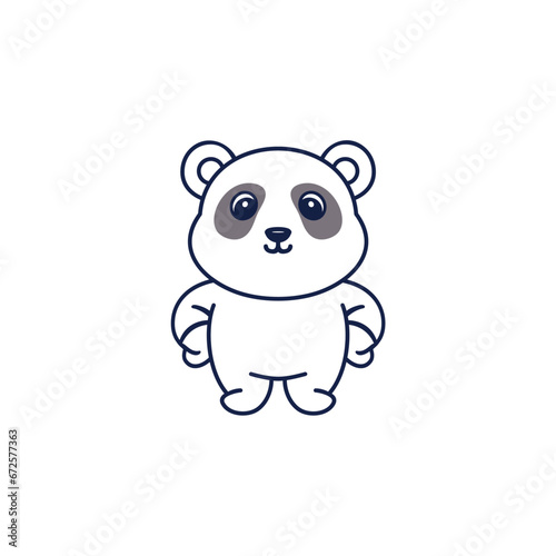 cute panda coloring set