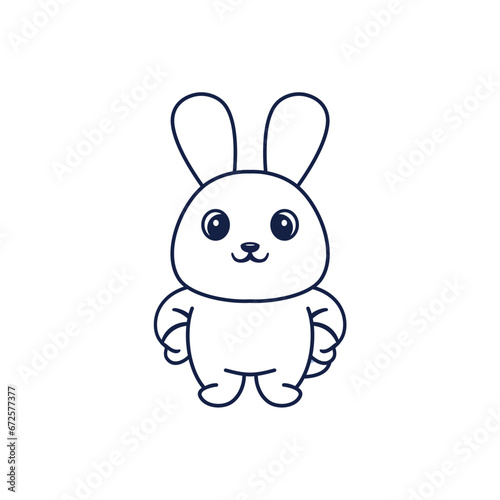 cute rabbit coloring set