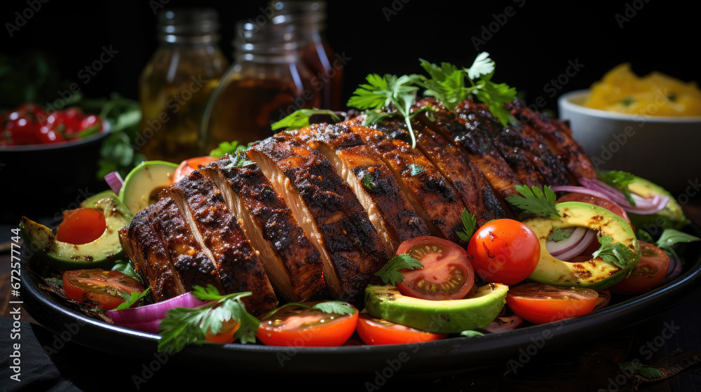 Slices Of Home - Made Jerk Chicken Fillets Marinated, Background Image, Hd Slices Of Home - Made Jerk Chicken Fillets Marinated, Background Image, Hd