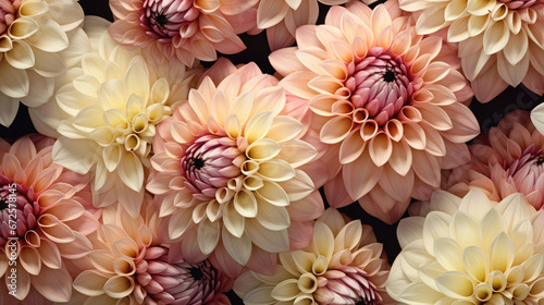 Sophisticated Dahlias Watercolor Seamless Pattern , Background Image, Hd © ACE STEEL D