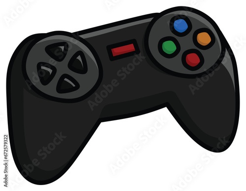 Joystick Gamepad Controller Icon Vector Illustration, Classic Joystick Gamepad Icon - Vector Illustration