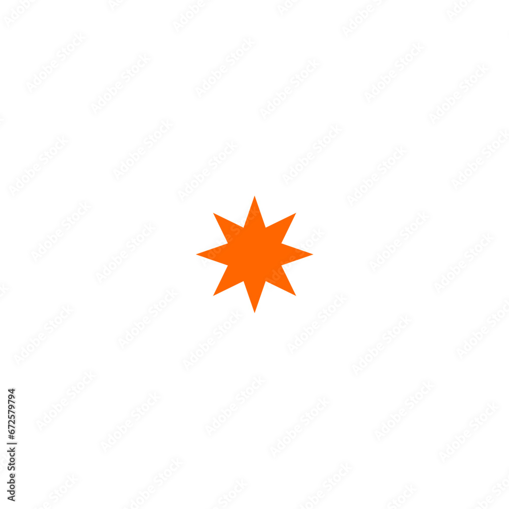 Obraz premium orange star vector hand draw set