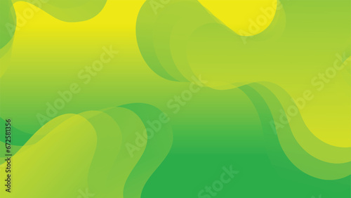 Abstract liquid wave background with green color background © hendripiss