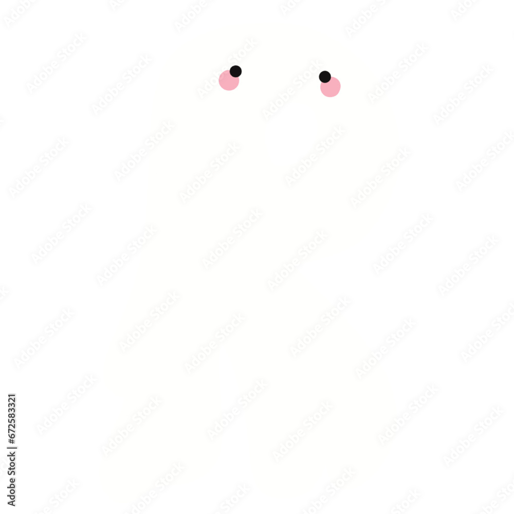 Cute ghost alphabet R