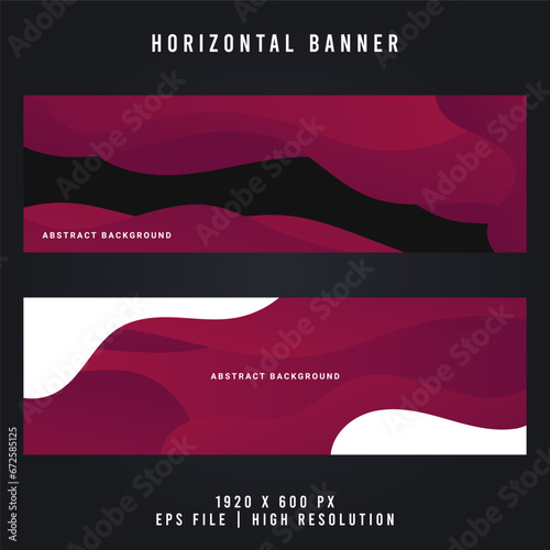 Abstract Fluid Background Horizontal Banner - Dynamic and Modern Design