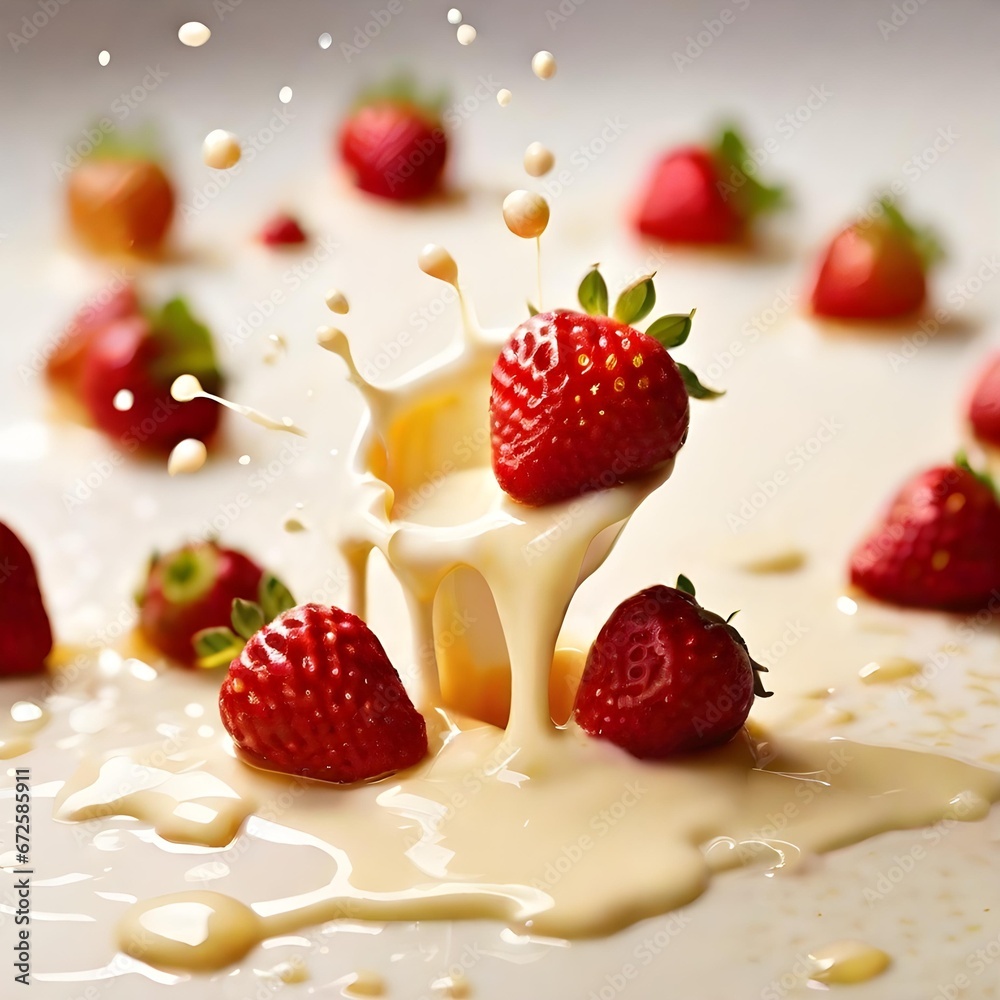 strawberries and milk strawberries and milk
