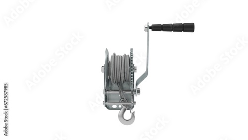Hand crank winch