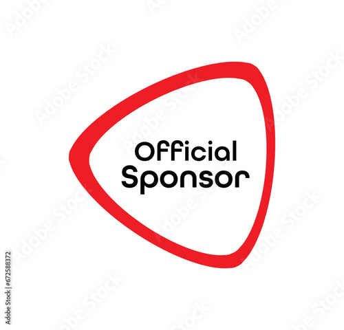 official sponsor sign on white background	