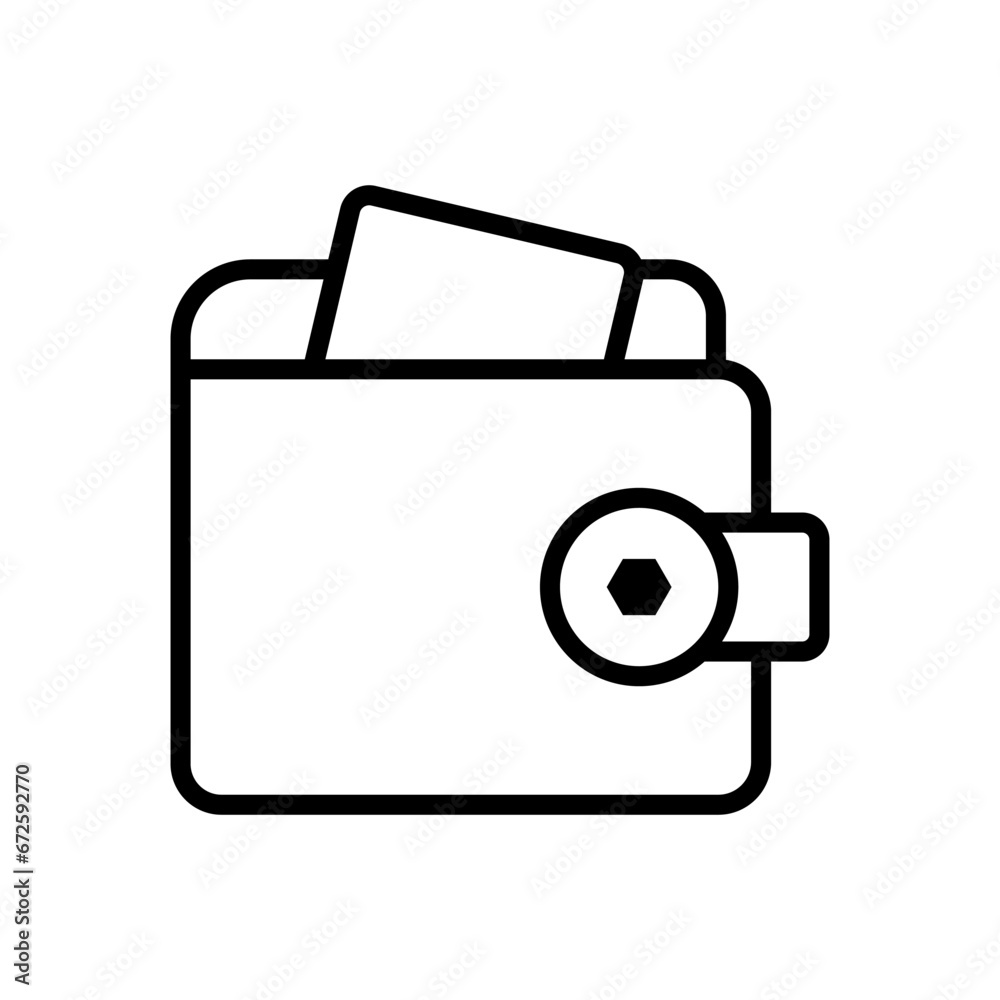 Wallet line icon trendy sign Wallet line icon trendy sign